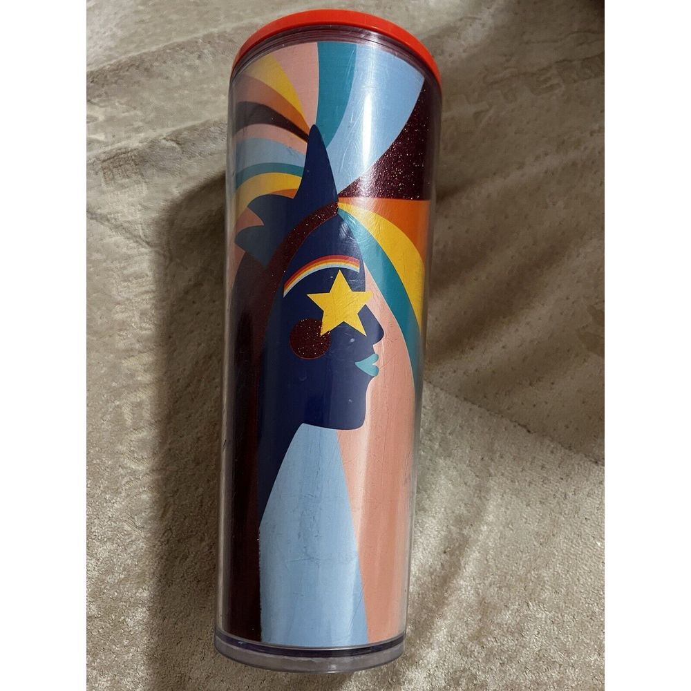 STARBUCKS LGBTQ Pride Rainbow 24 oz Venti Cold Beverage Tumbler Lid No Straw
